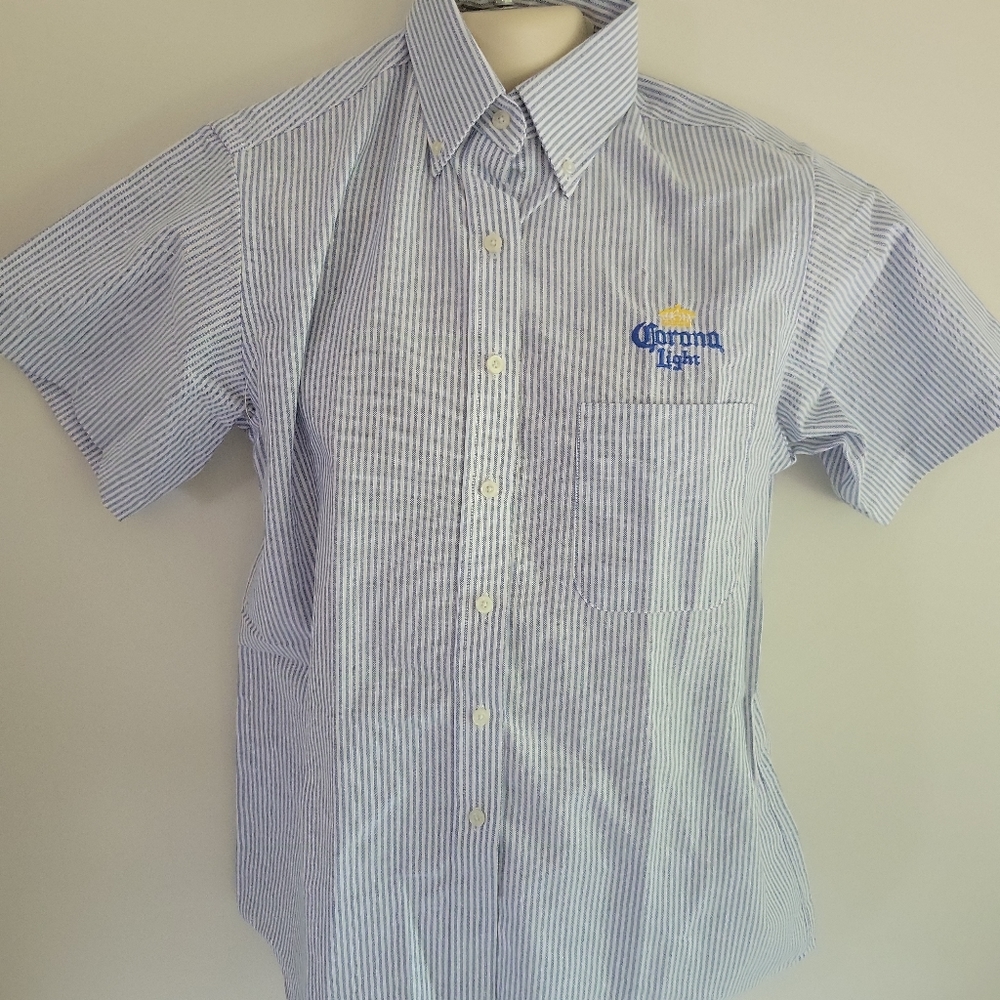 Corona Light Embroidered PATCH Delivery Man Uniform WORK SHIRT Small Size 10